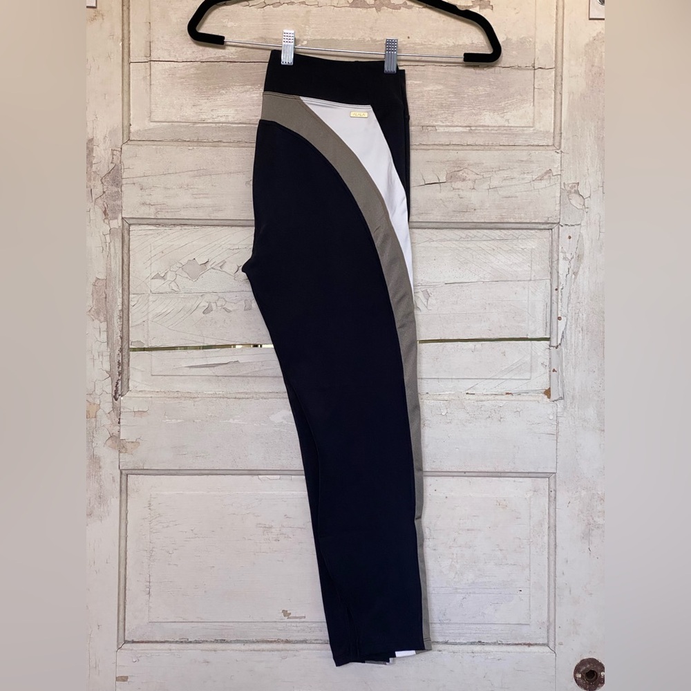 NWOT ALALA Black with Gold & White Leggings - Picture 4 of 8